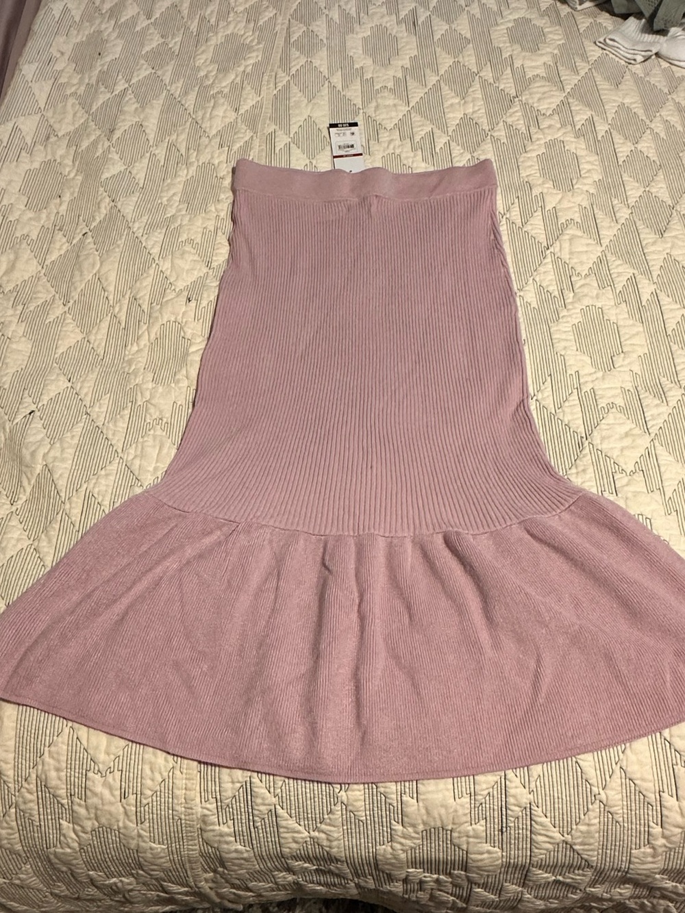 Sofia by Sofia Vergara Lilac Knit Peplum Skirt